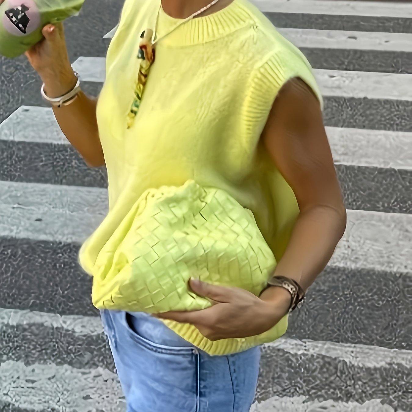 Light Yellow Loose And Easy Elegant Sleeveless Vest