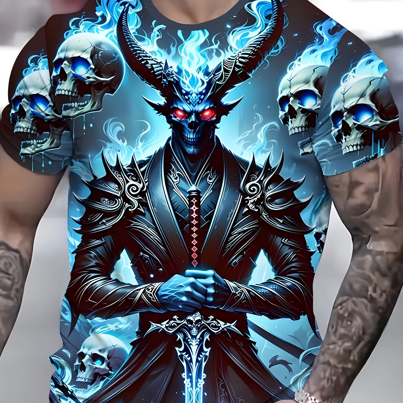 3d Fashion Trend Casual Men's Short Sleeve T-shirt - Comfortable And Durable Polyester Fabric