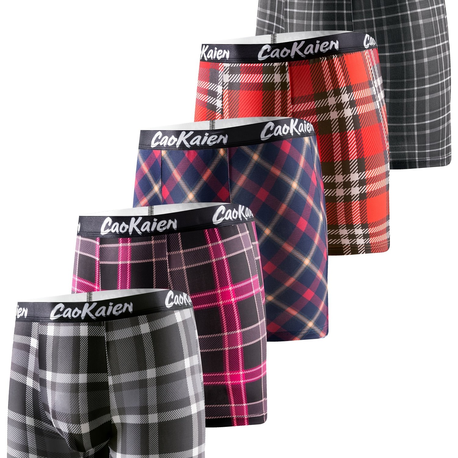 Image of 2024 New Premium 5pcs Men's Long Boxer Briefs Thin Comfortable Men's Underwear
