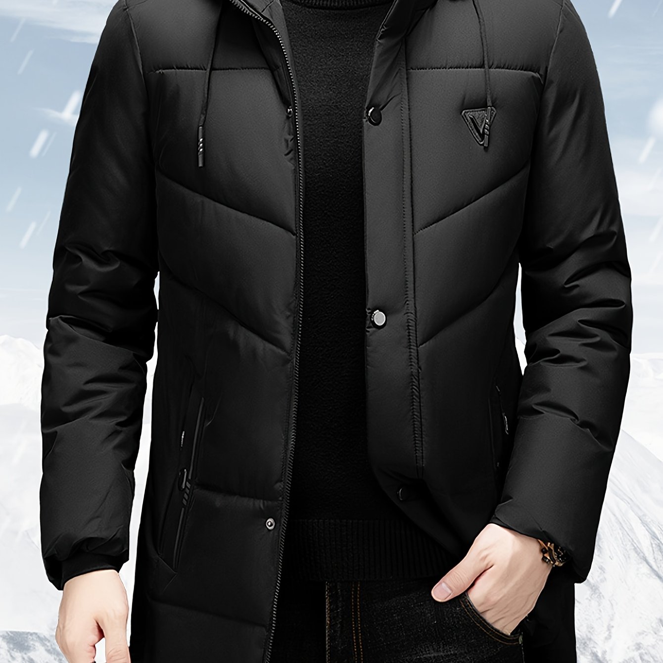 TEMU Jingmeleng : Men' Casual Versatile Jacket, Comfortable, Stylish, Cold-resistant, Warm, And Thick Padded Coat