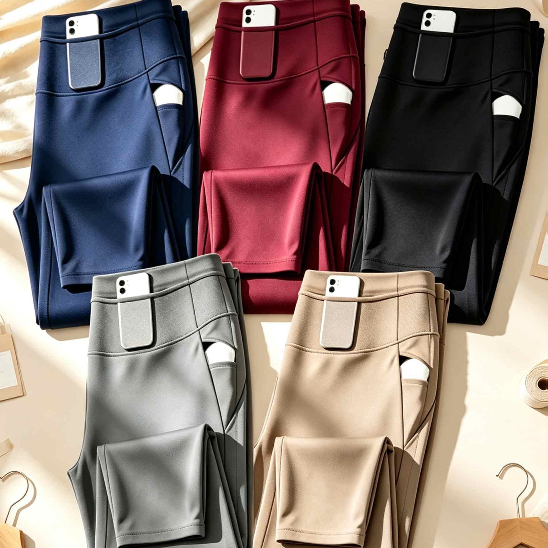 TEMU 5pcs Women's Yoga Pants Set, High-elastic High-waist Tummy Control Fitness Leggings, -lifting Sports Tight Pants, Outdoor Leggings