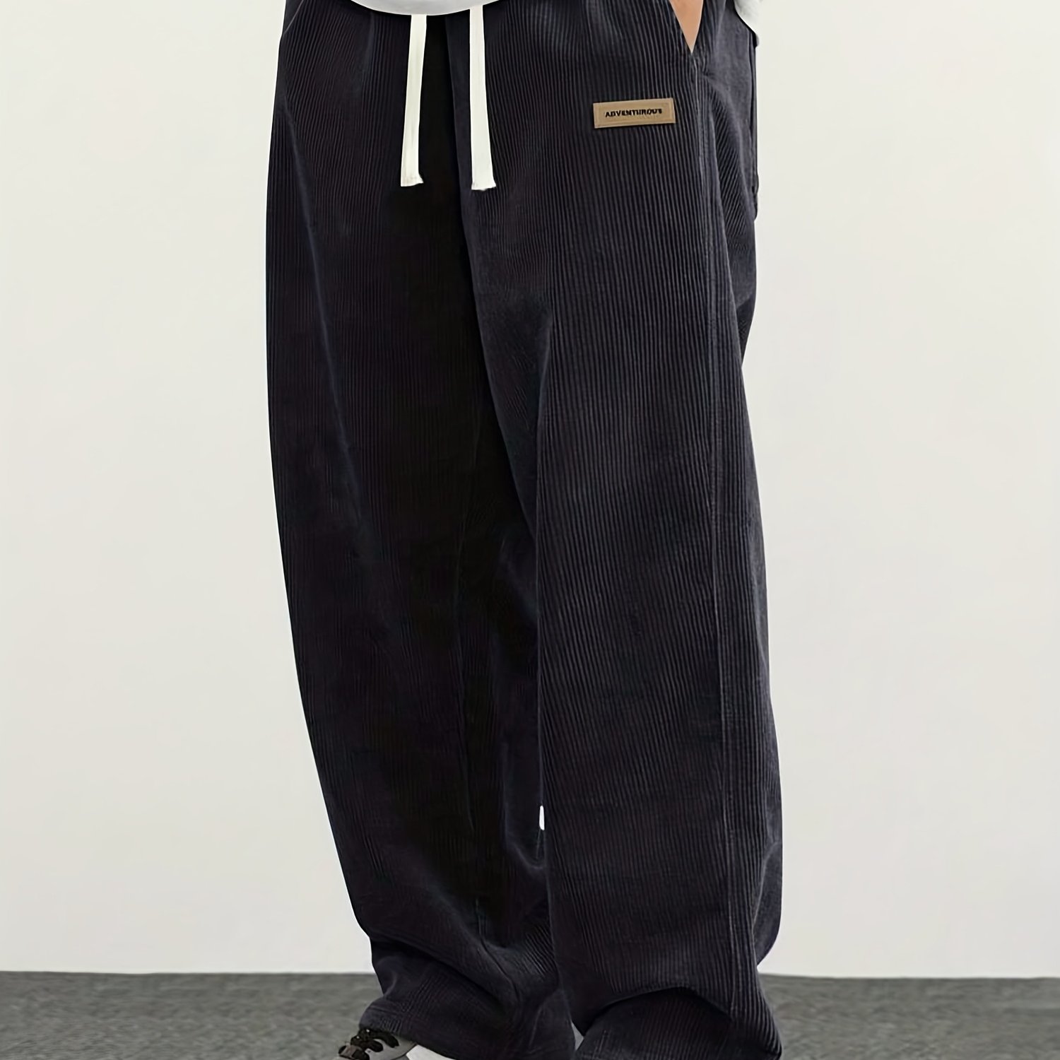 Image of Boys' Corduroy Long Pants, Casual Trousers, High Grammage Drape Category: Boys' Long Pants, For Outdoor