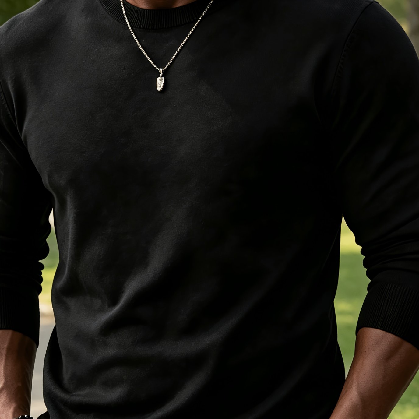 TEMU Pull à col ras du cou pour homme, style , couleur unie, coupe slim flatteuse, et , haut chaud polyvalent pour /automne, / style décontracté