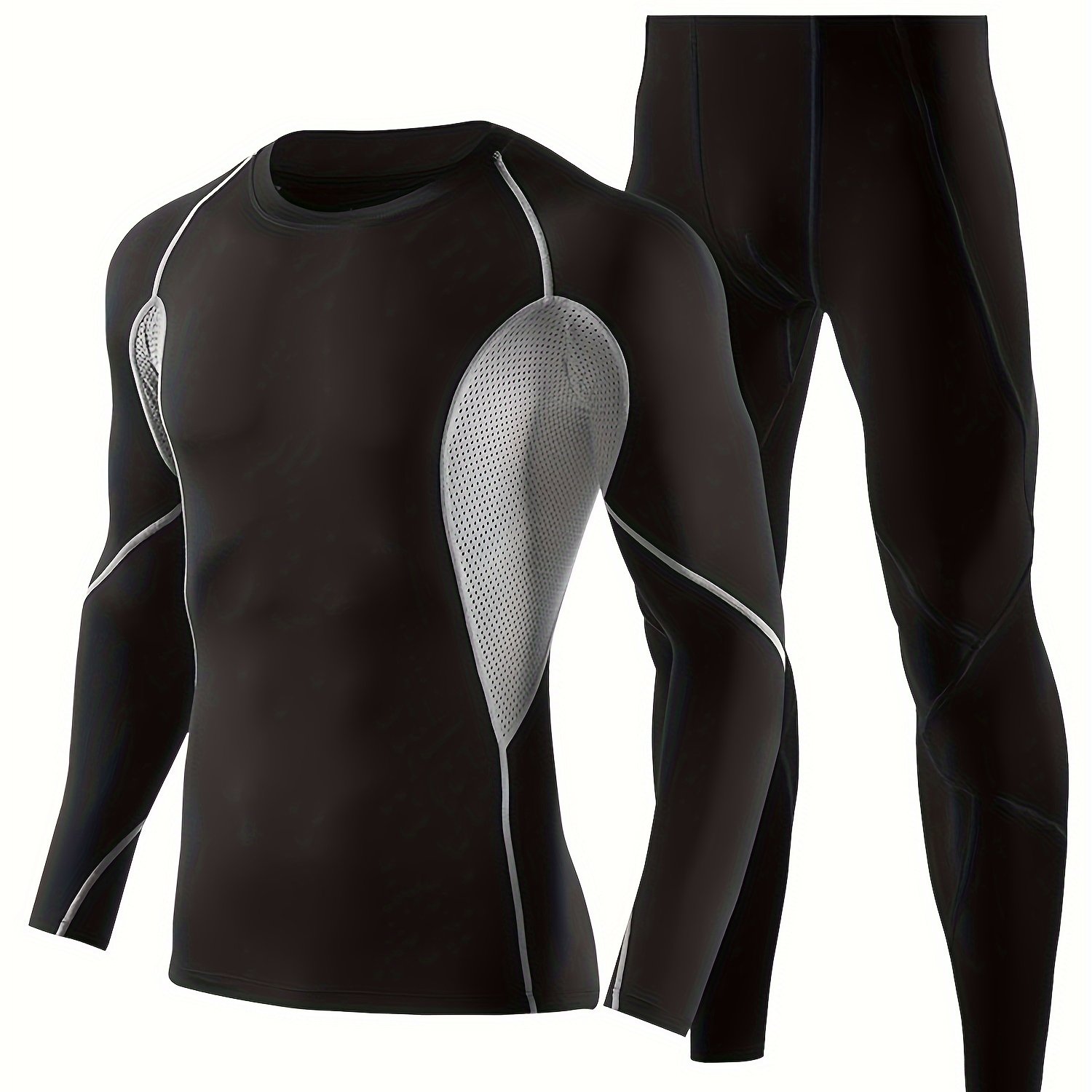 Thermal Underwear Set for Men Sport Base Layer Long Johns for