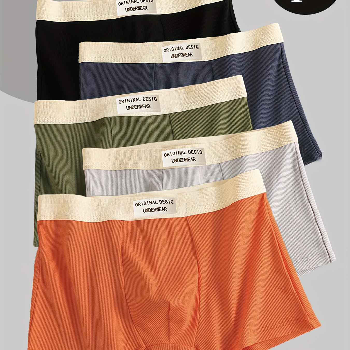 TEMU 5 Pack Men Underpants Teenagers Men Underpants Boxer, Trendy Underpants, Comfy Stretchy Casual Boxer Briefs Shorts, Sports Trunks