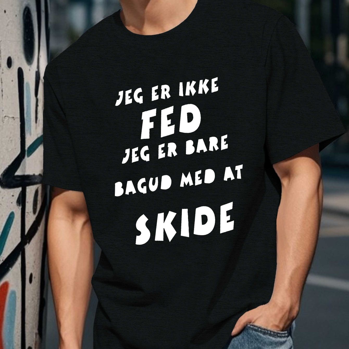 TEMU Humorous Short-sleeved Summer T-shirt For Men From Denmark