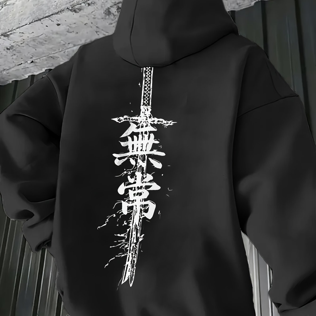 TEMU Men's Fall Winter Letter Print Hooded Fleece Sweatshirt, Versatile Athletic Casual Loose Hooded Hoodie