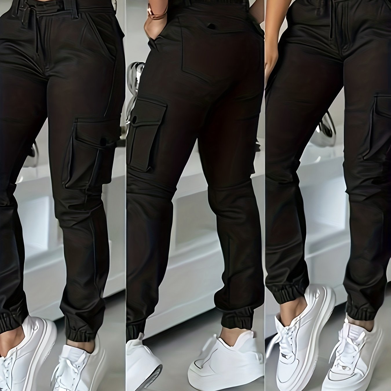 TEMU New Casual Fashion Women's Multi-pocket Cargo Pants