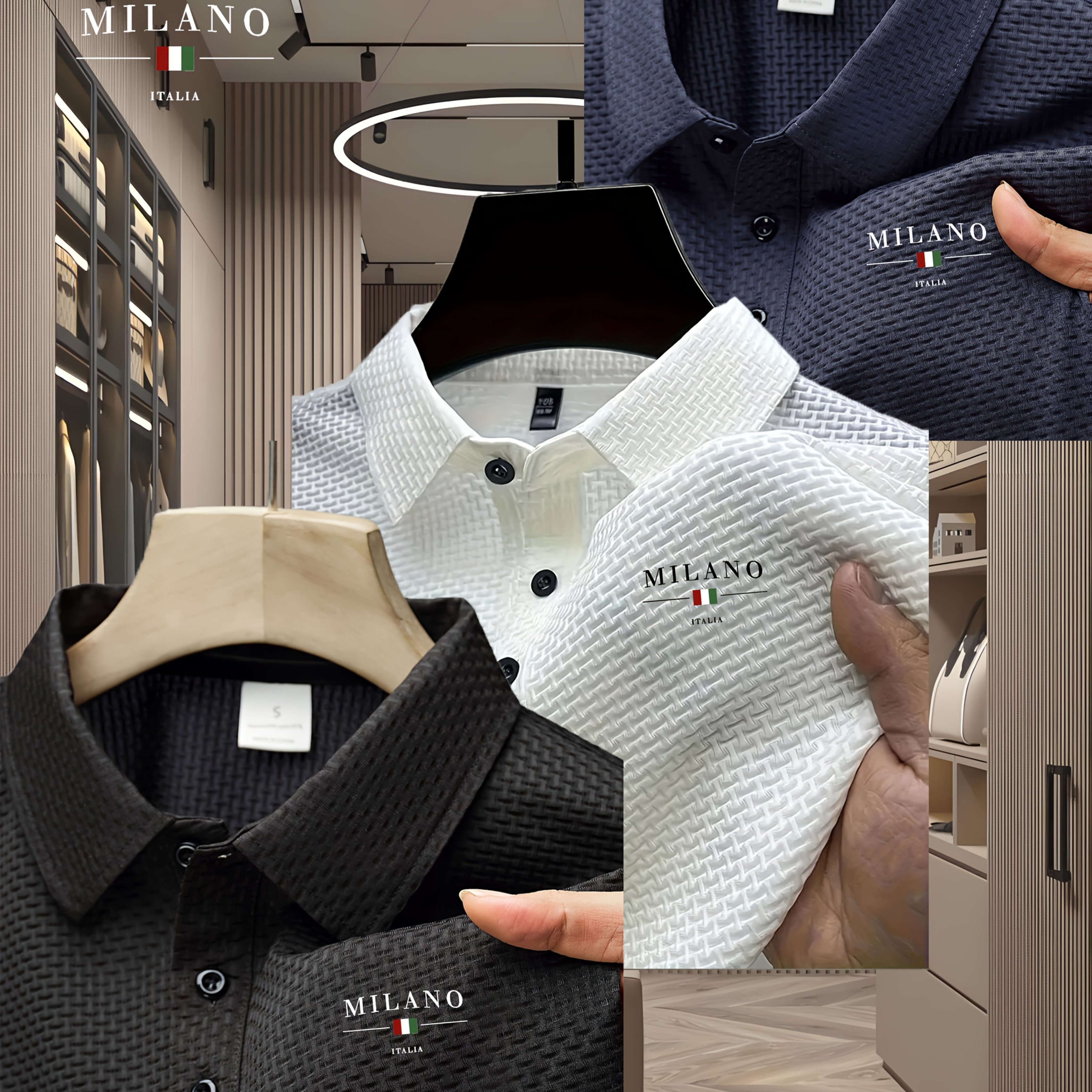 TEMU Nuovo Set Estivo da 3 Pezzi Polo, Traspirante e Asciugatura Rapida | Tessuto e Traspirante, per Feste, Lavoro, Formali e Abbigliamento Casual |