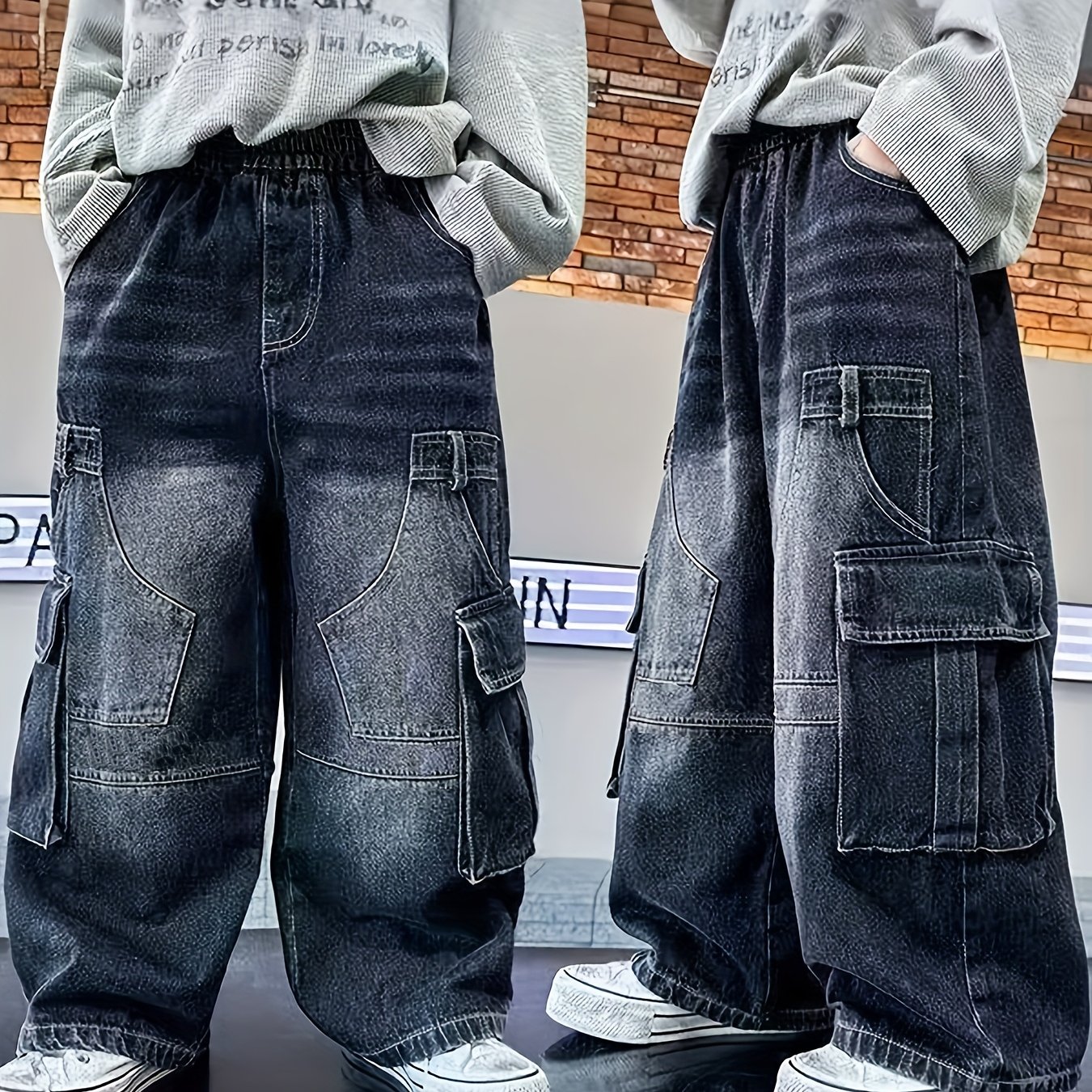 Image of Boys' Jeans Spring Autumn Style New Autumn Trousers, Older Boys