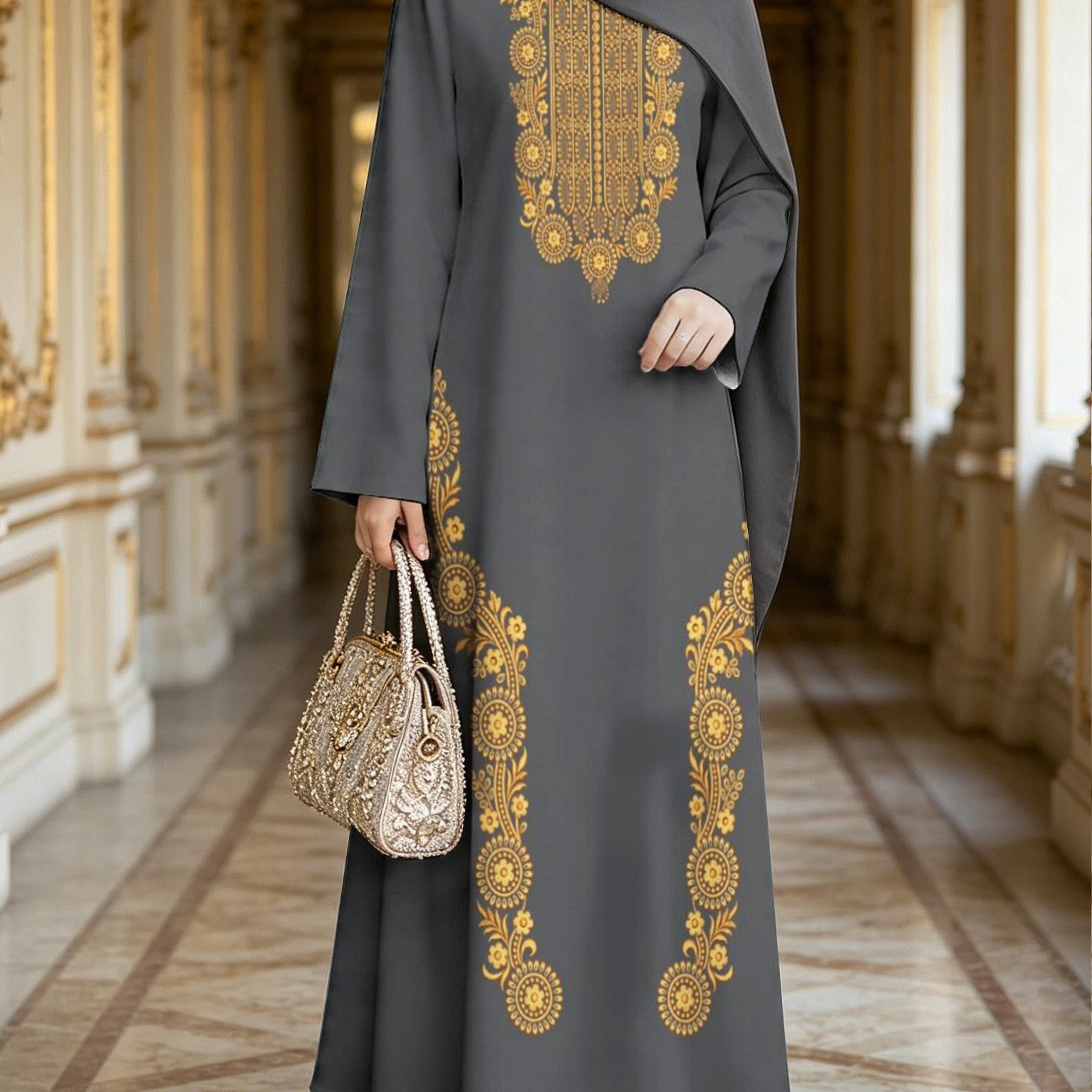 TEMU Hot Women's Wear Arrives Women's Dress Classic Loose Fit Middle Eastern Traditional Robe Long Skirt Long Abaya Restoring The Of Middle Eastern