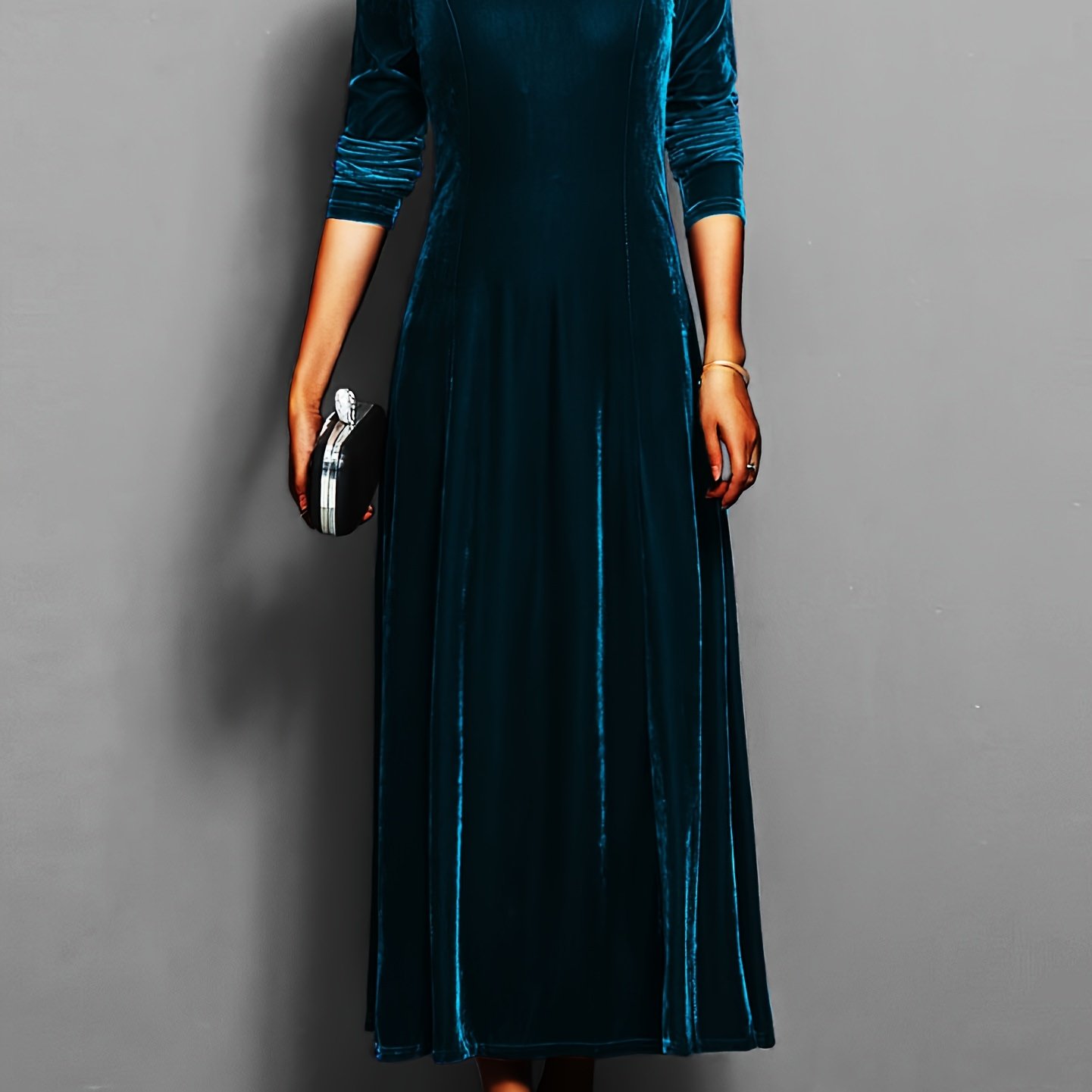 E-shop Damenschmuckiges langes Abendkleid – Ausgestellter Saum, maschinenwaschbares elegantes Kleid für Damen, formelle Anlässe & Freizeitlook,