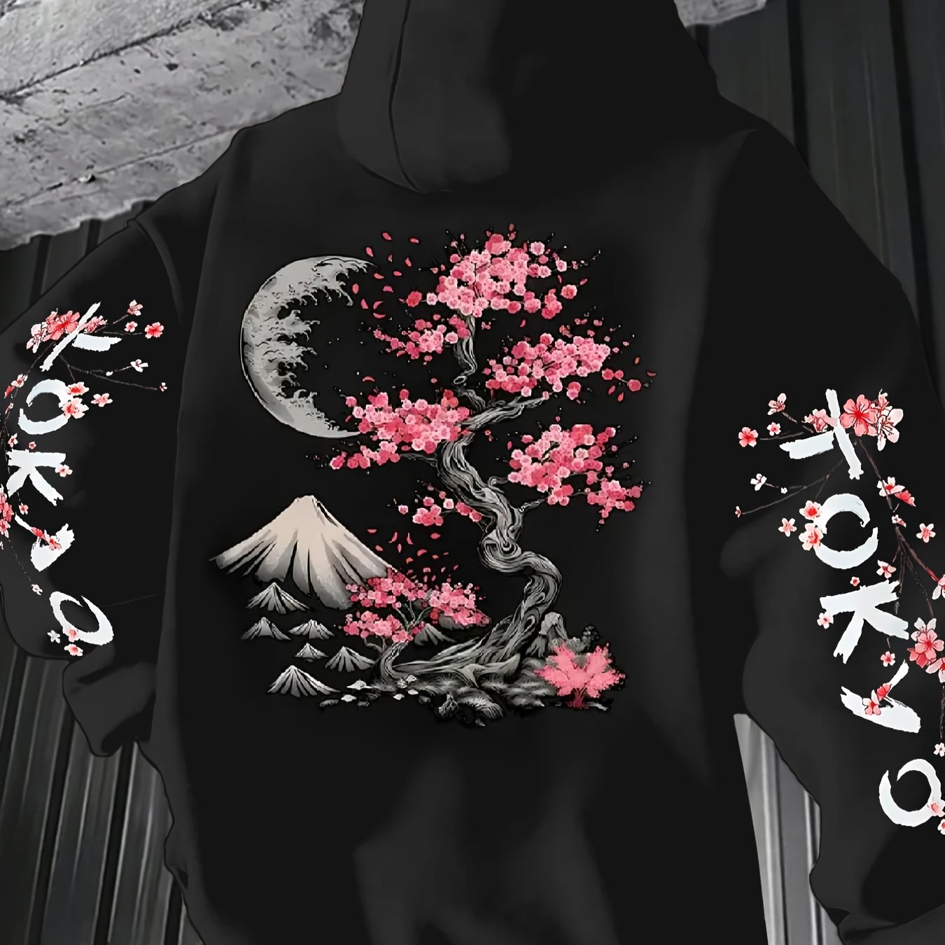 TEMU Sweat à capuche doublé pour homme, automne-hiver, avec imprimé lettres, coupe décontractée et polyvalente