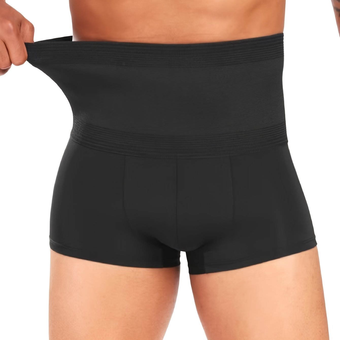 E-shop Herren High-Waisted Schlankmachende Sportshorts, Atmungsaktive Bauchkontroll-Kompressionshosen für Fitness Körperformung