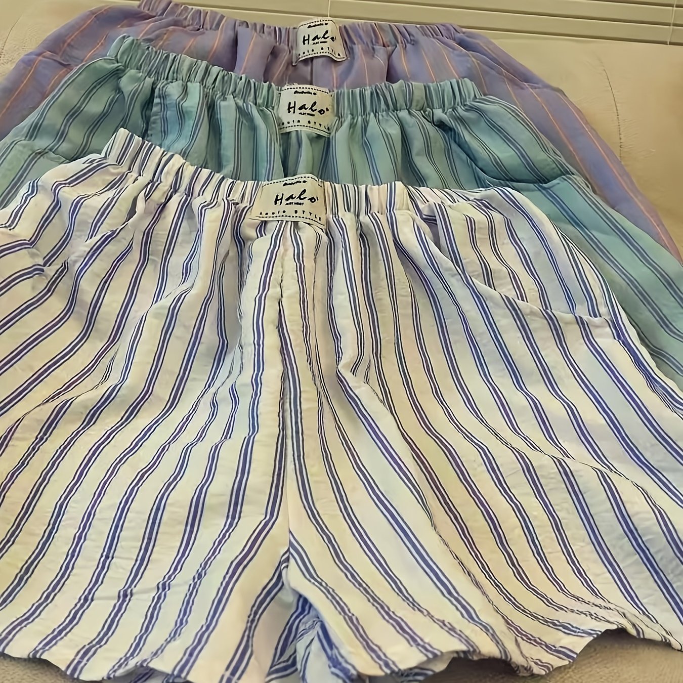 TEMU Gauze Pants For Women Summer Dopamine Striped Shorts Worn Outside For A Pants Home Pants Cute