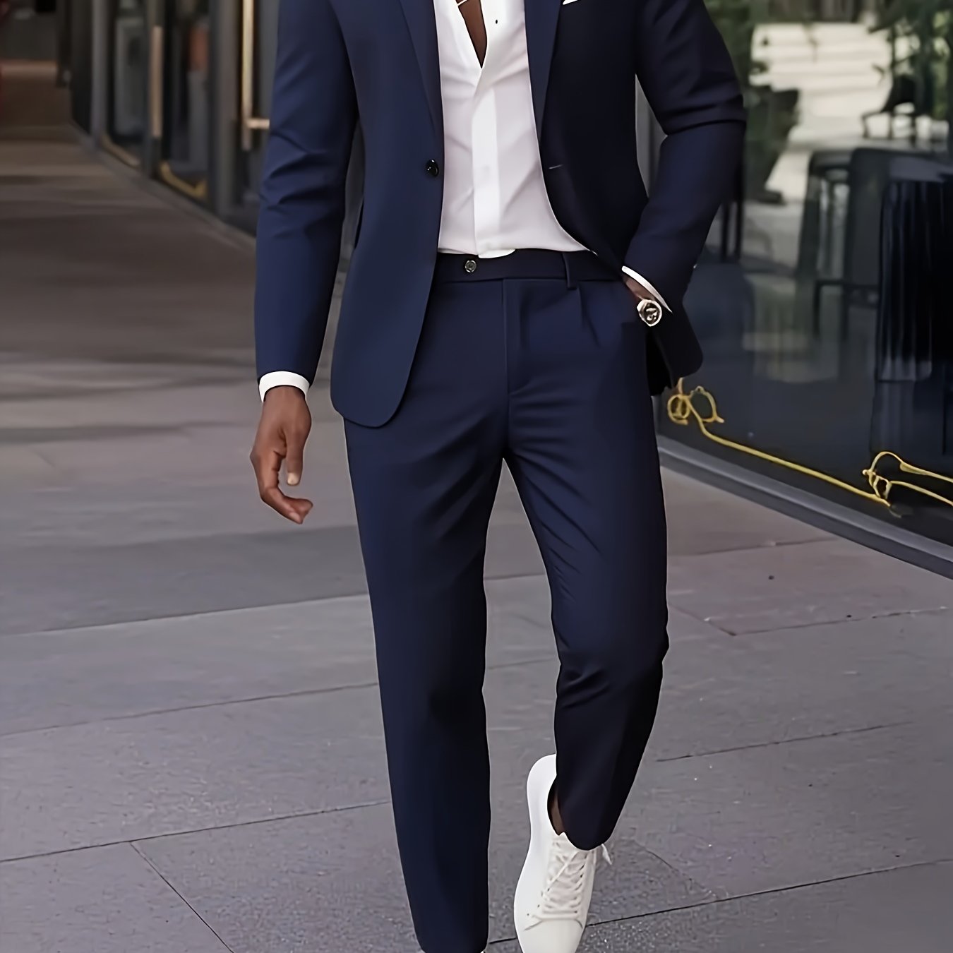 E-shop Herren 2-teiliges Anzug, Blazer und Hose, modische , geeignet für Hochzeiten, Partys oder formelle Anlässe