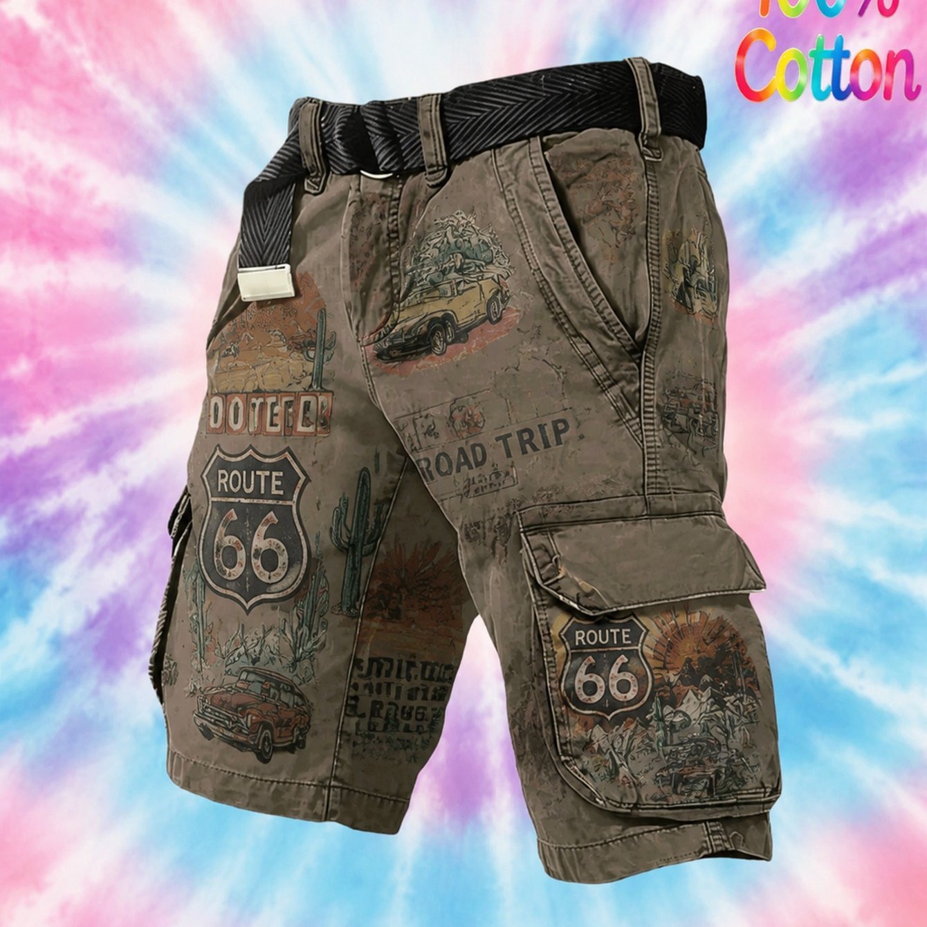 Image of 2026 Men's Fashion Cotton Work Trousers (beltless) - Casual Versatile Men's Casual Trousers With Unique Print And 100% For Everyday . Perfect For Stylish, -back Vibes In Any Setting