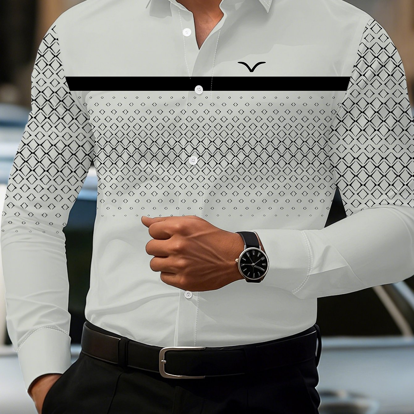 TEMU Men's Long-sleeve Shirts, Casual Wear For Men, Suitable Tops For Everyday Casual Outfits
