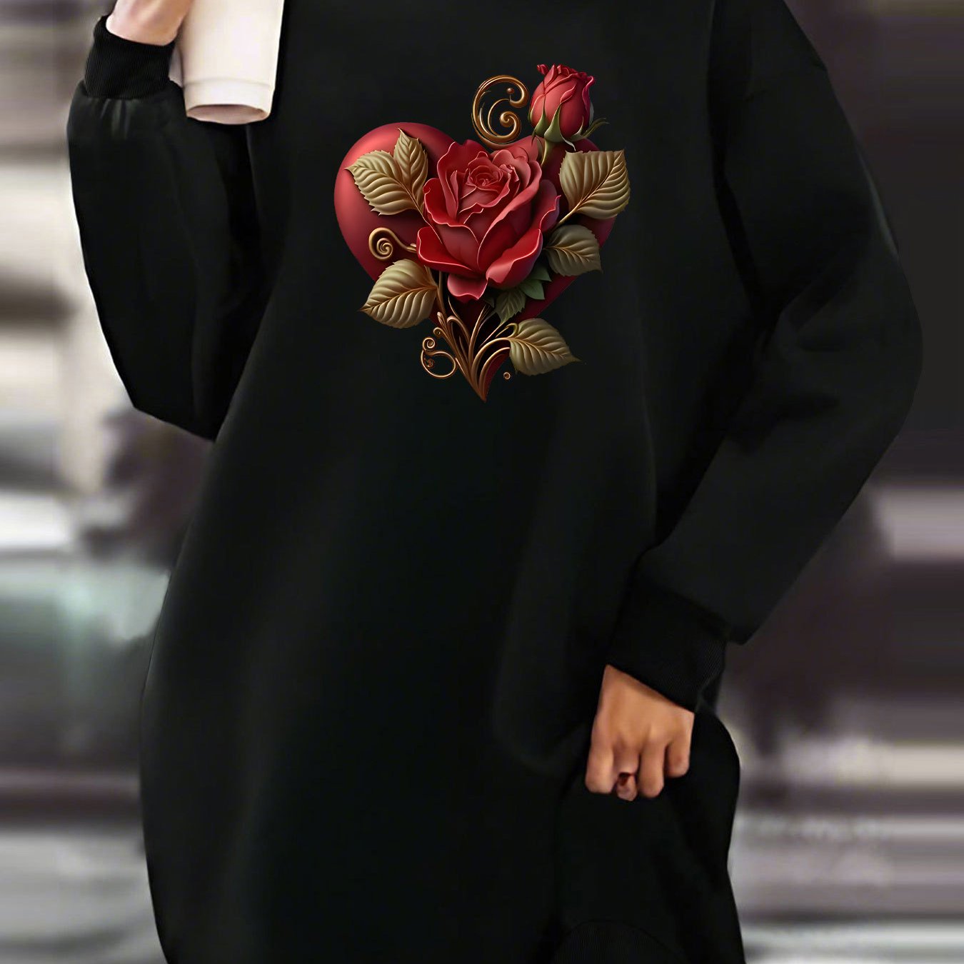 TEMU New Women's Plus-size Casual Stylish Printed Sports Dress