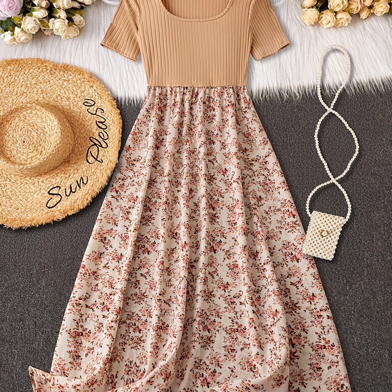 TEMU Women's Elegant Printed Dress