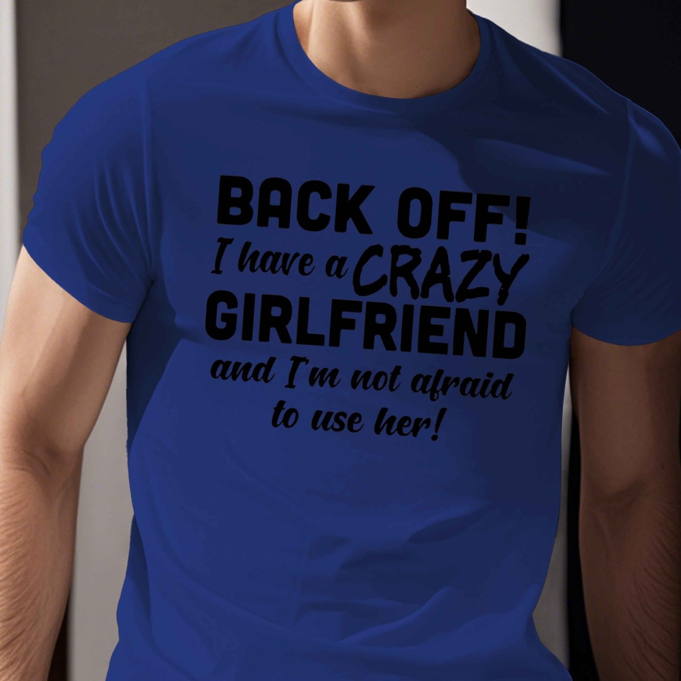 TEMU Back Off Men's Short Sleeve T-shirt Summer T-shirt Top