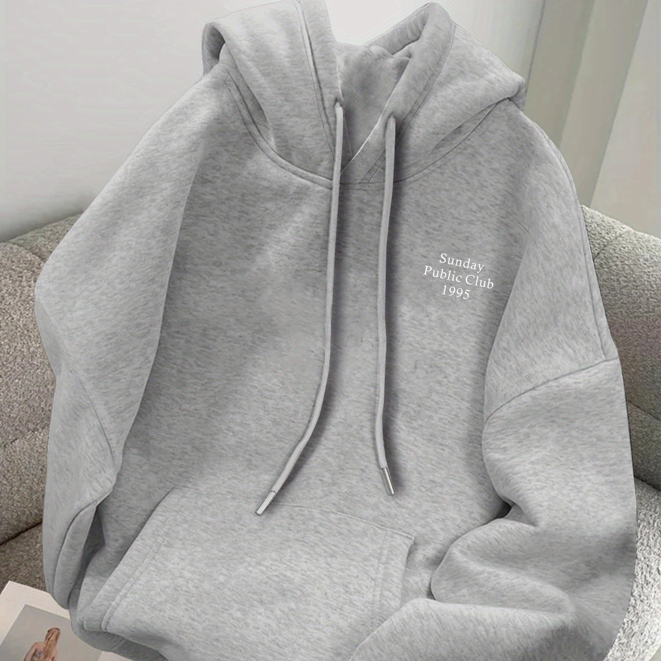 TEMU Casual Hooded Sweatshirt Sunday 1995