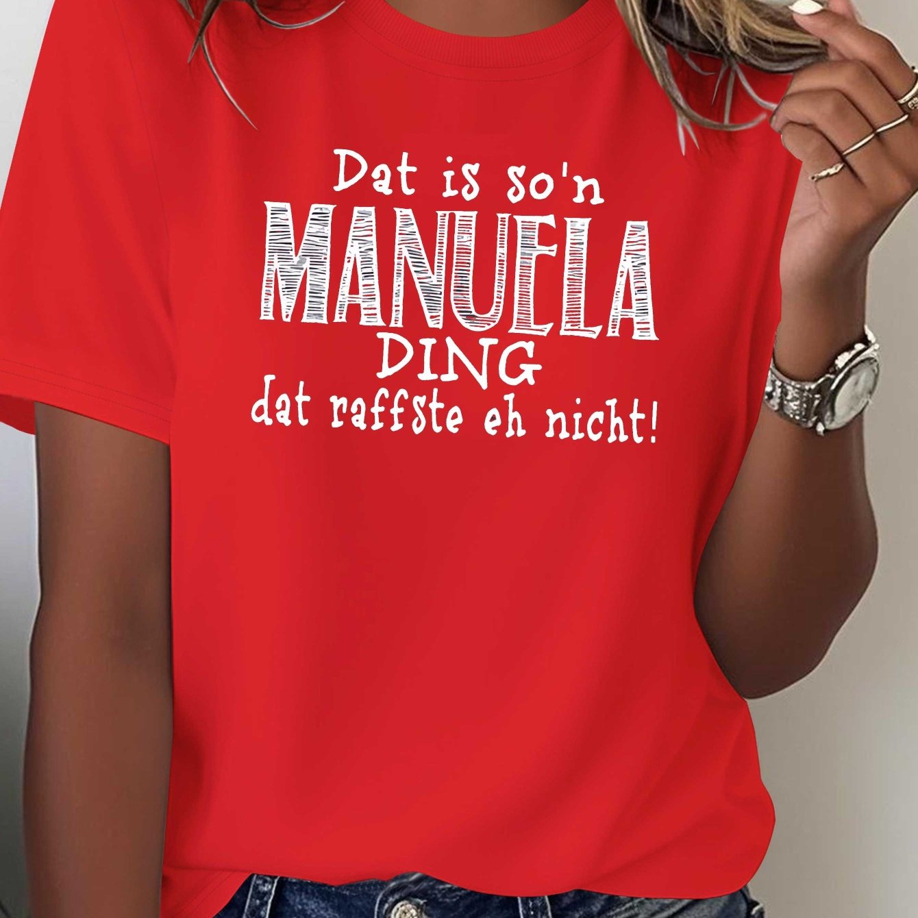 Image of Plus Size, Fashionable Exquisite Cute And Interesting Women's Pure Comfortable T-shirt