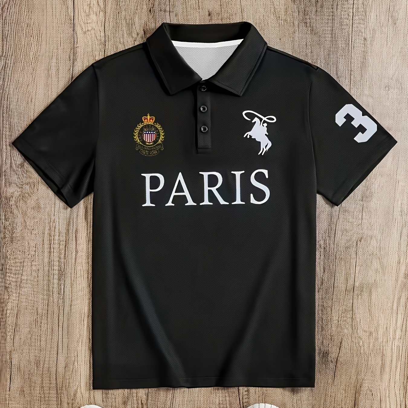 E-shop Lässiges modisches POLO-Shirt im amerikanischen Stil mit Buchstaben-Print