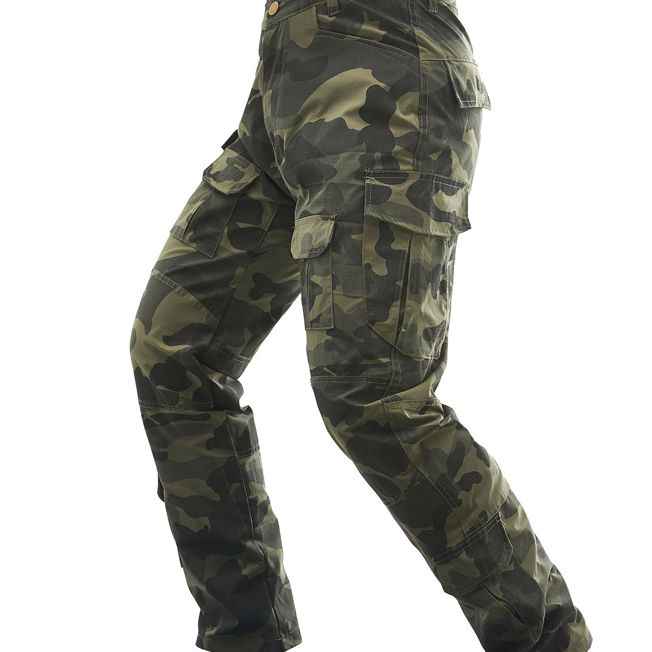 Image of Men's Camouflage Outdoor Multi-pocket Tactical Overalls Suitable For Camping, Hunting, Mountaineering, Fishing, And Other Outdoor Leisure Activities