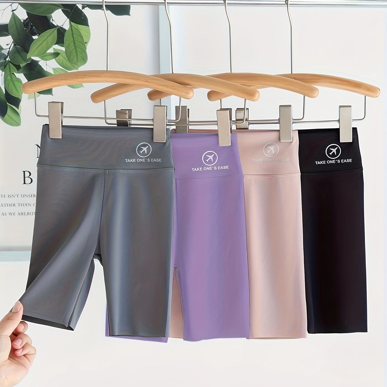 Image of 4pcs Girls' Summer Sports Shorts, Girls' Summer Yoga Pants, High-elasticity Tight Pants, Perfect For Outdoor
