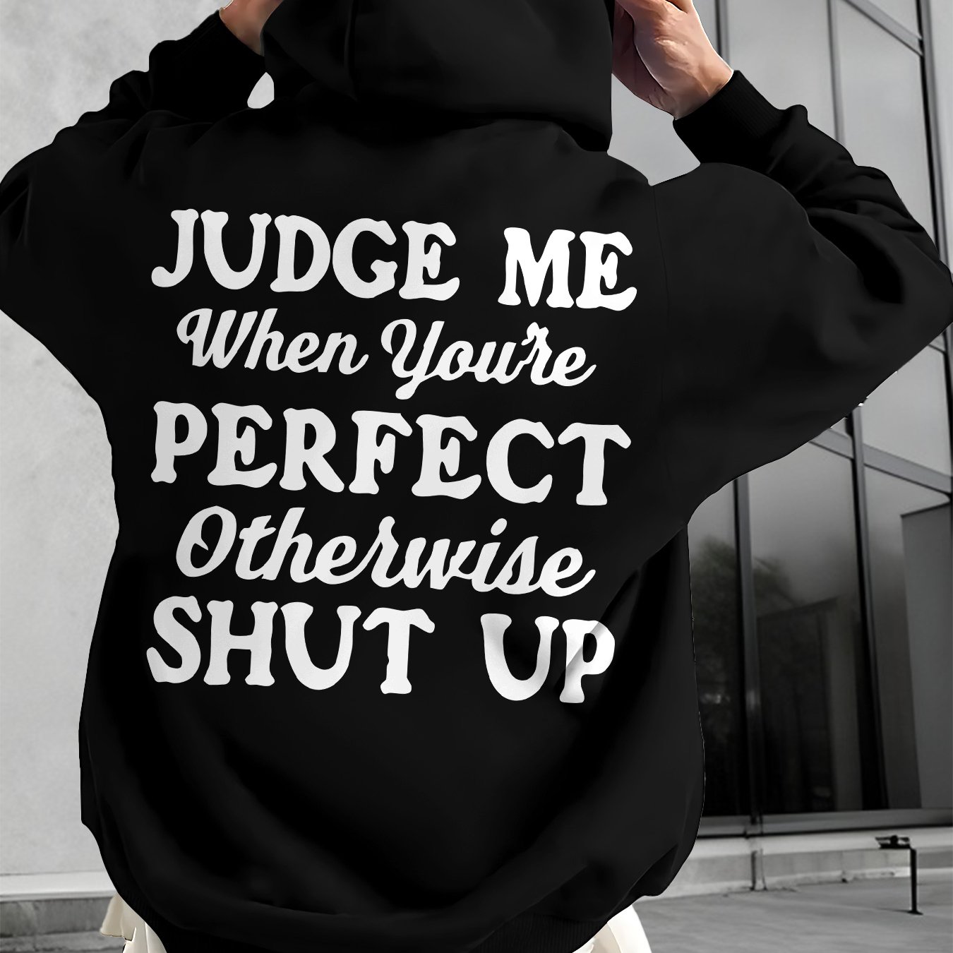 TEMU Men's Fashion Drawstring Hoodie With Kangaroo Pocket, Hooded Sweatshirt, Pattern, Casual Pullover Hoodie, Fall Winter Top Comfortable Versatile