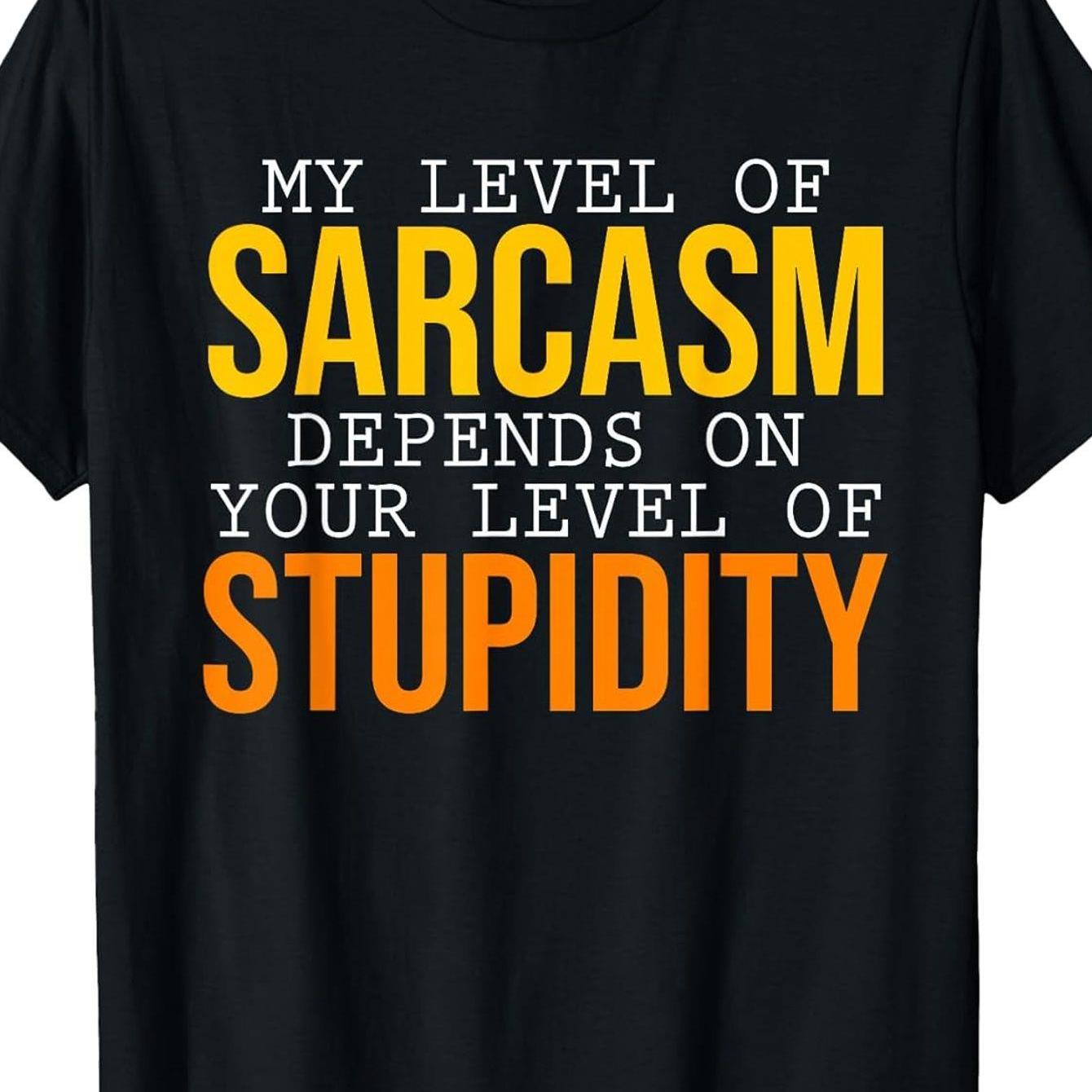 TEMU Of Sarcasm Sarcasm T-shirt - Mens Printed T-shirt - 100%cotton - Crew Neck - Comfortable & Breathable Fabric - Short Sleeve T-shirt