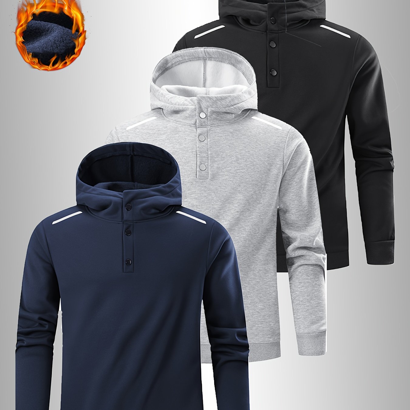 TEMU Must-have Fashion Item For /winter Wardrobe! Men's Warm Hoodie - Casual Winter Jacket For Hiking, Camping, Golf - Machine Washable Durable