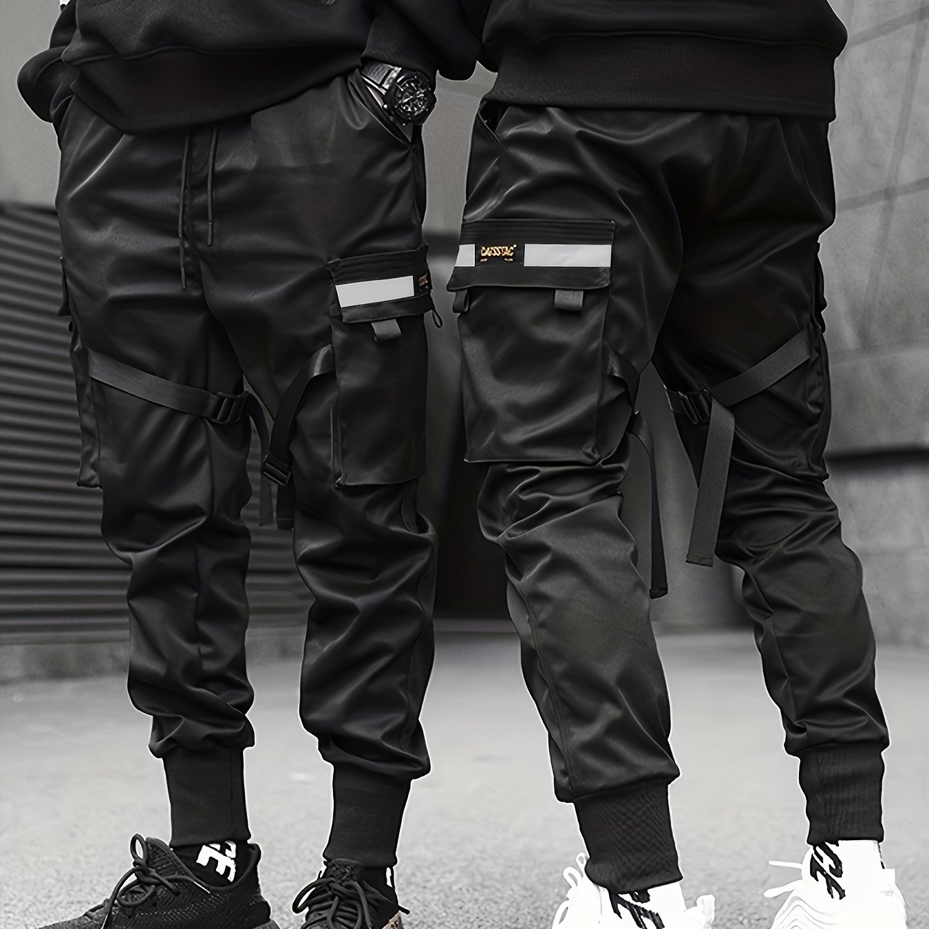 E-shop Herren Sportliche Outdoor Cargo Hip-Hop Trendy Vielseitige Zulauf Multi-Pocket Freizeit Reise Arbeits Hose