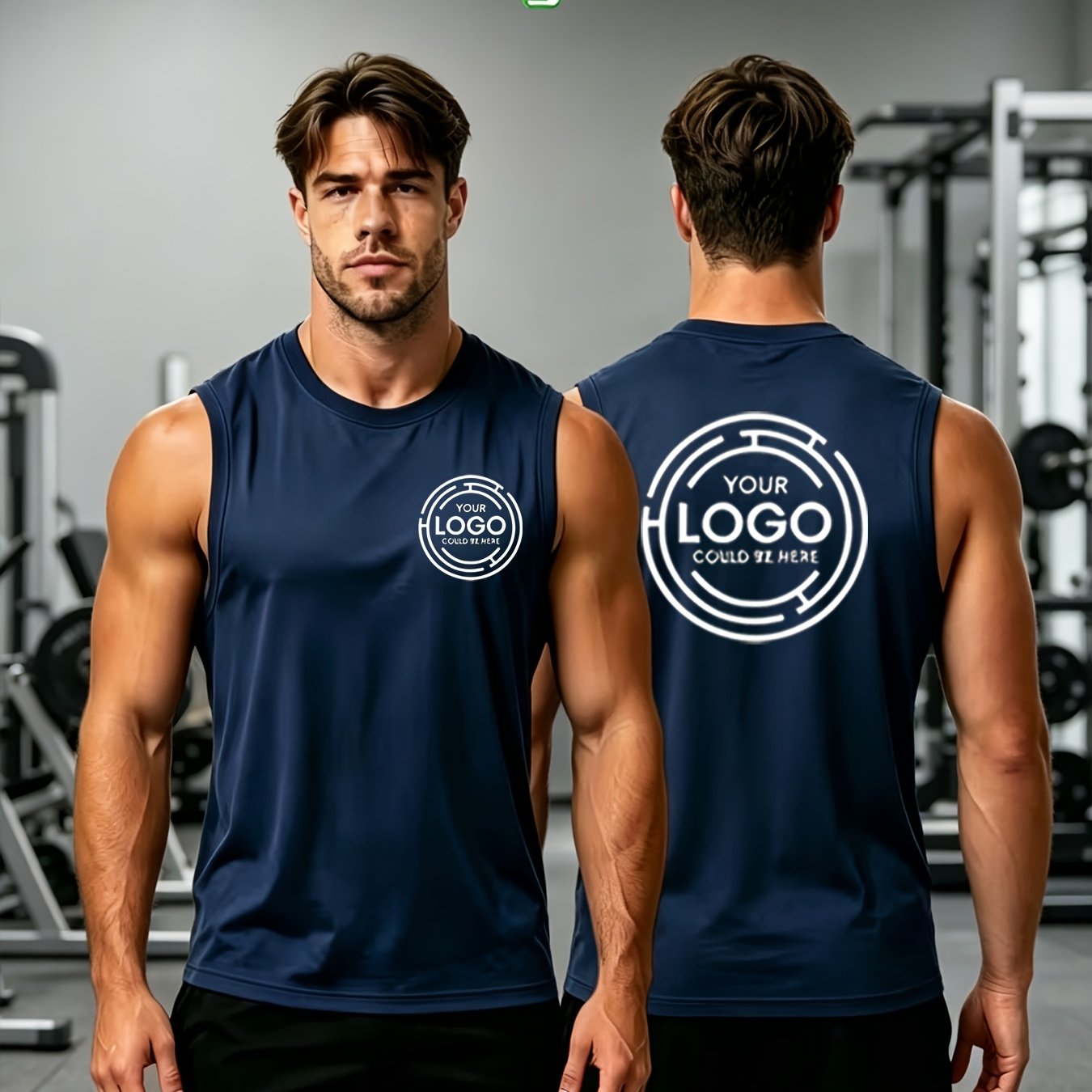 TEMU Custom Men's Wide Shoulder Sleeveless Vest, Quick- Fitness Tank Top, Multi-functional Outdoor Casual Top. Comfortable And Breathable, Suitable