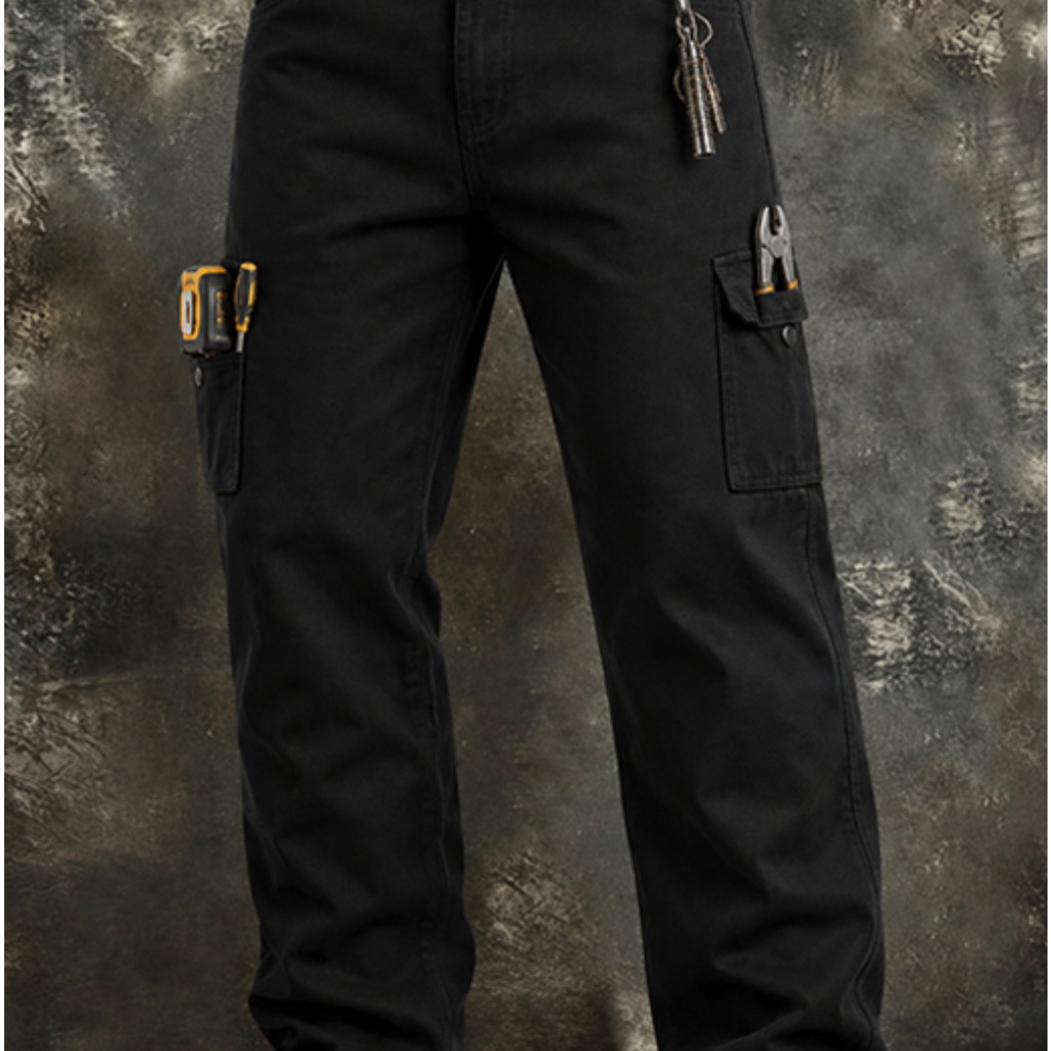 Image of Multi--size Casual Pants, Oversized Men's Black Jeans, Heavy-duty Plus-size Men's Jeans, Breathable And Comfortable Outdoor Sports Long Pants, Plus Size