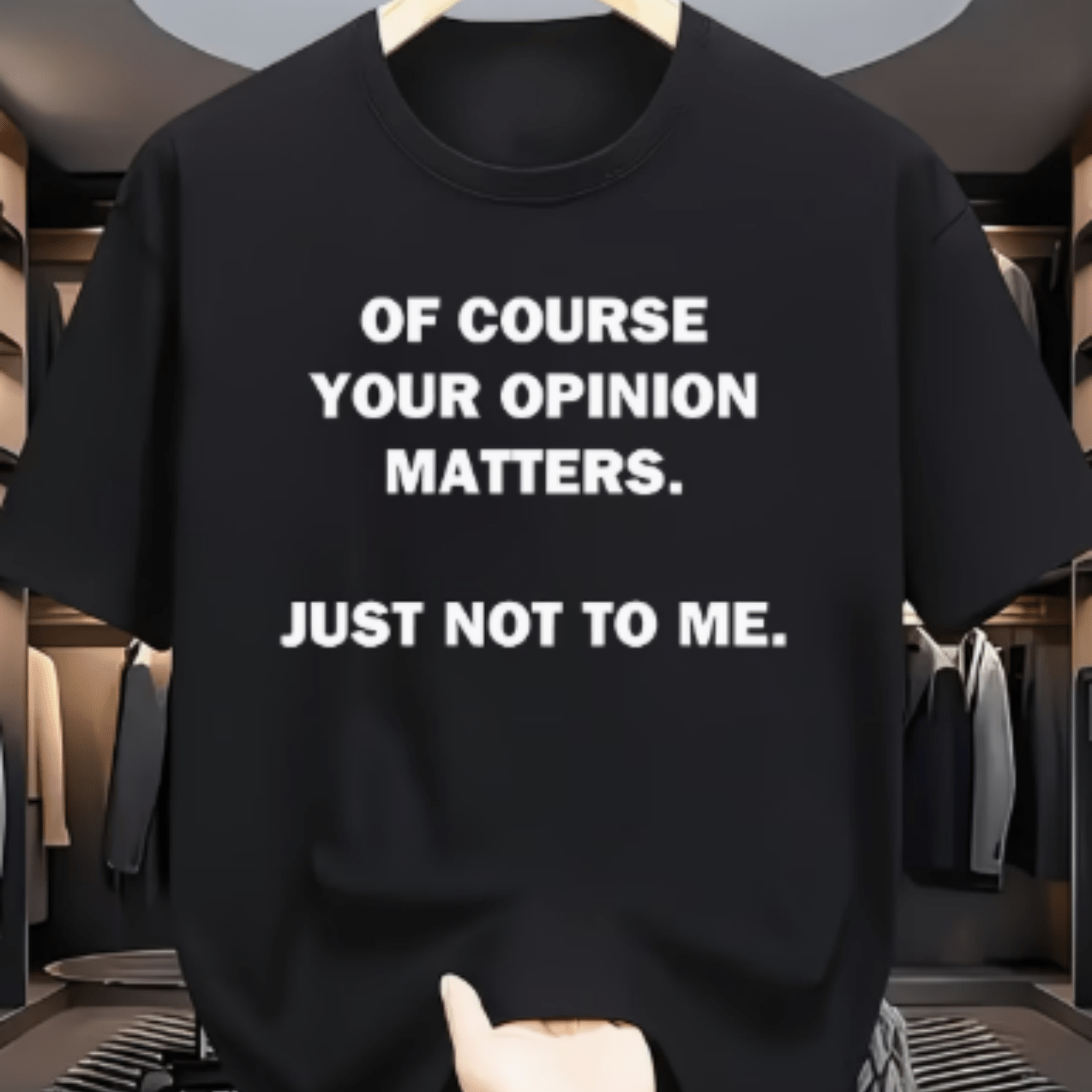 TEMU Men's "your (not To Me)" T-shirt - Slogan Loose Neck Short Sleeve Tee With Sarcastic Statement Print, Casual Summer Top For Casual Attire,