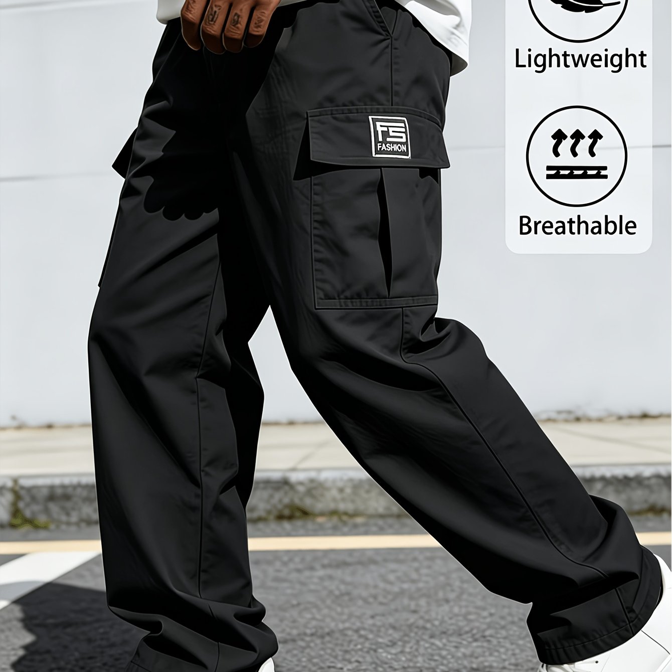 TEMU Trousers For Men High Quality | Men's Fashion Casual Cargo Pants With Multiple Pockets, Soft And Comfortable Fabric, Suitable For Outdoor Sports