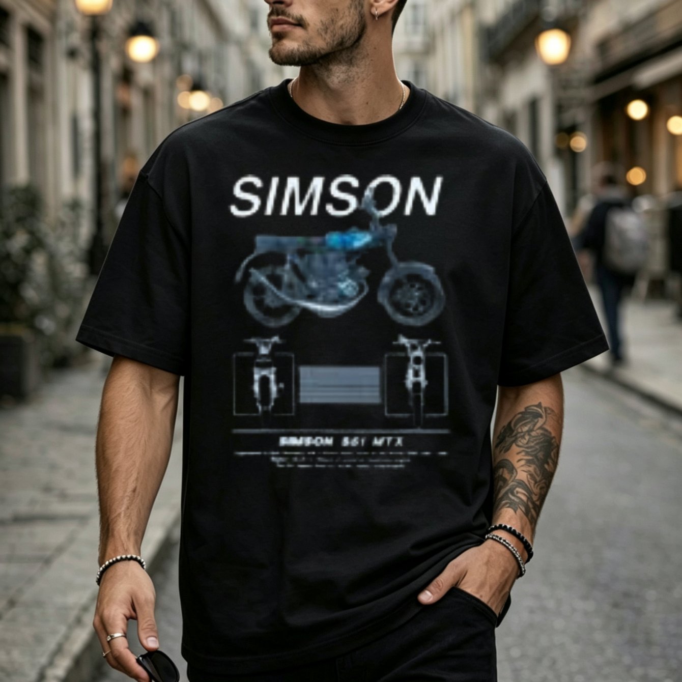 Motorcycle Graphic Print Neutral T Shirt Casual Short Sleeve Black Crew Neck Daily Leisure Tee