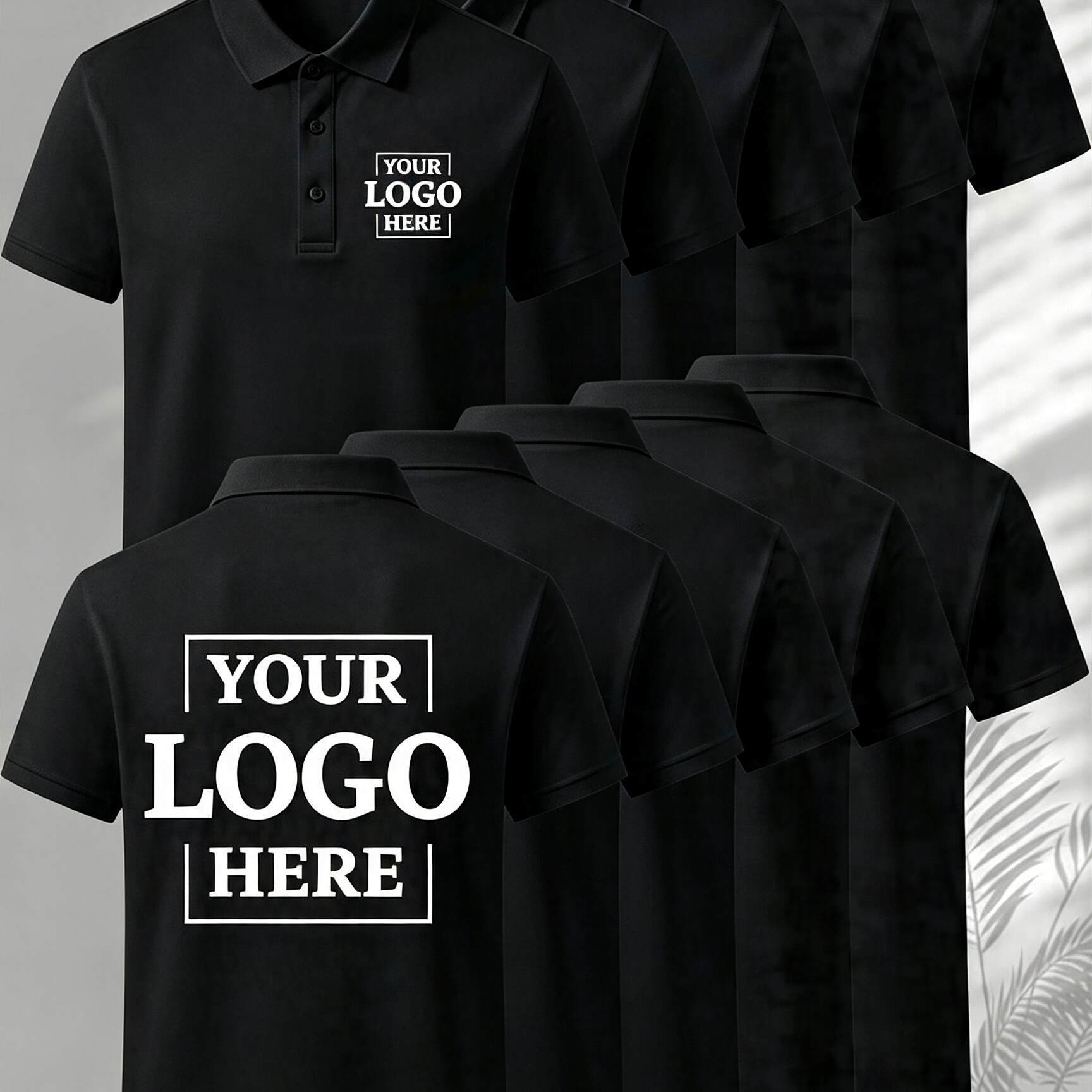 TEMU [5pcs] Men's Summer Short-sleeve Casual Shirts Customization Service, Your - Add /photo/pattern, Polyester Fabric, Comfortable And Breathable,
