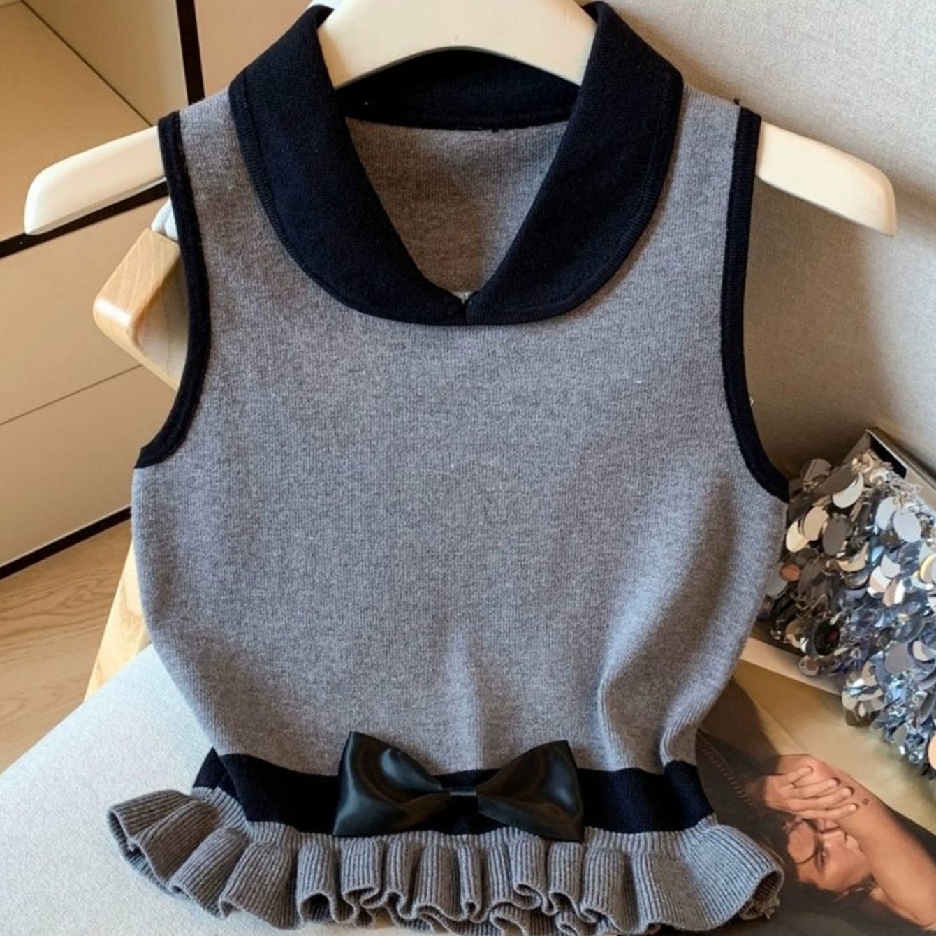 E-shop Neue Damenmode für Frühling/Sommer: Elegantes stilvolles Rüschen-Tanktop