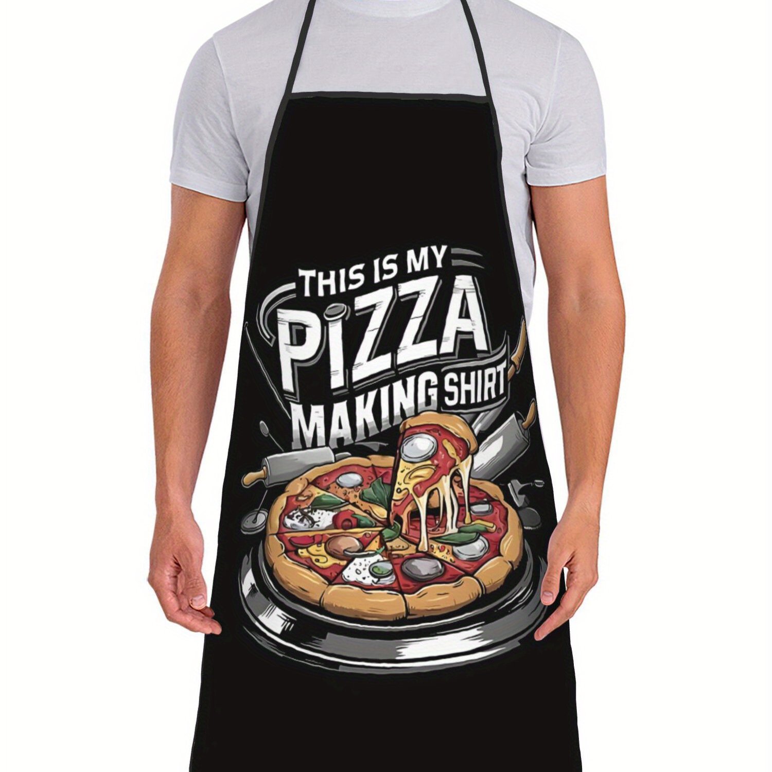 TEMU mon tablier avec des citations sur la préparation de pizzas, parfait pour les cuisiniers et les restaurants