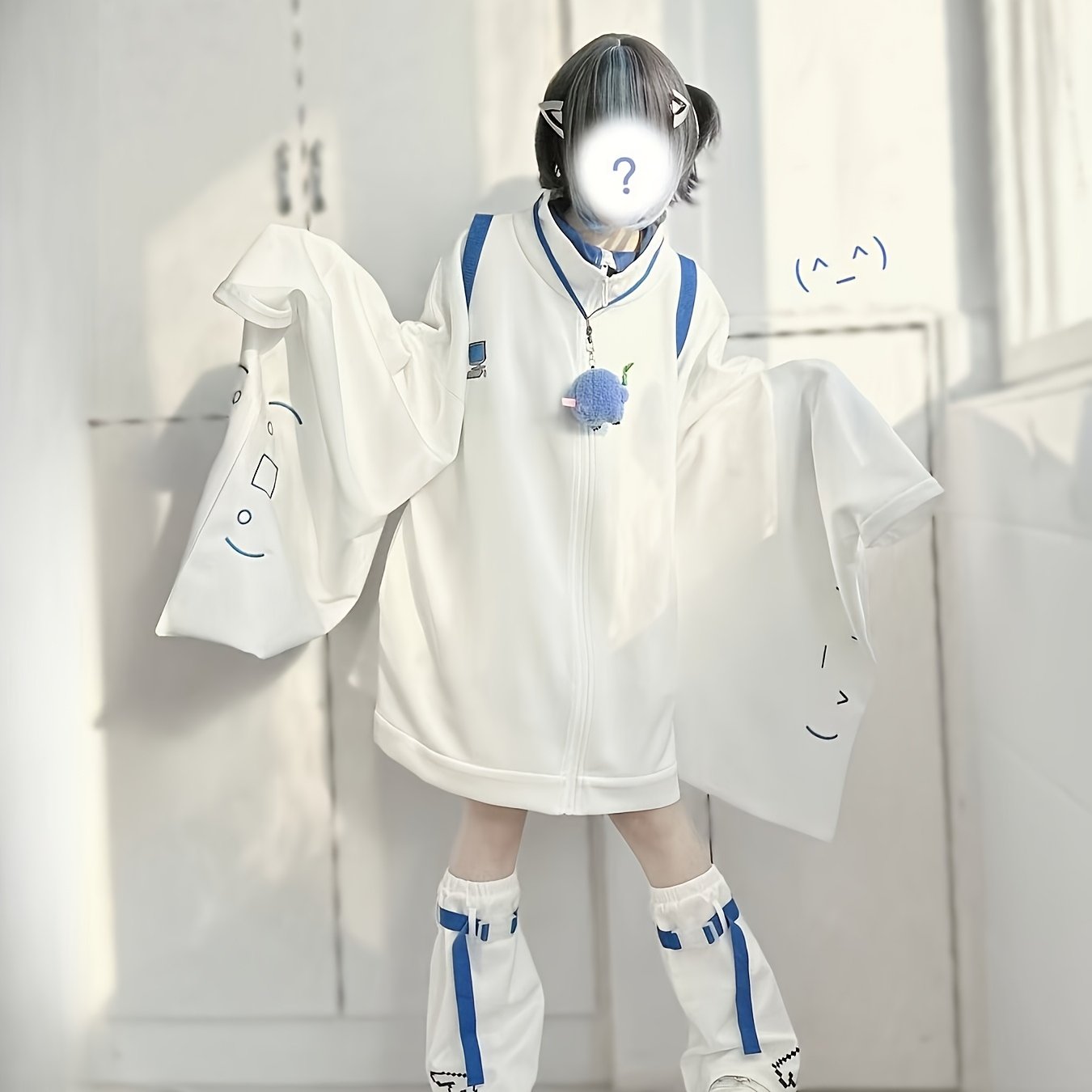 TEMU 新作春秋 薄手 日本のサブカーディガン 付きパーカー レディース ルーズフィット 万能 ランタンスリーブジャケット