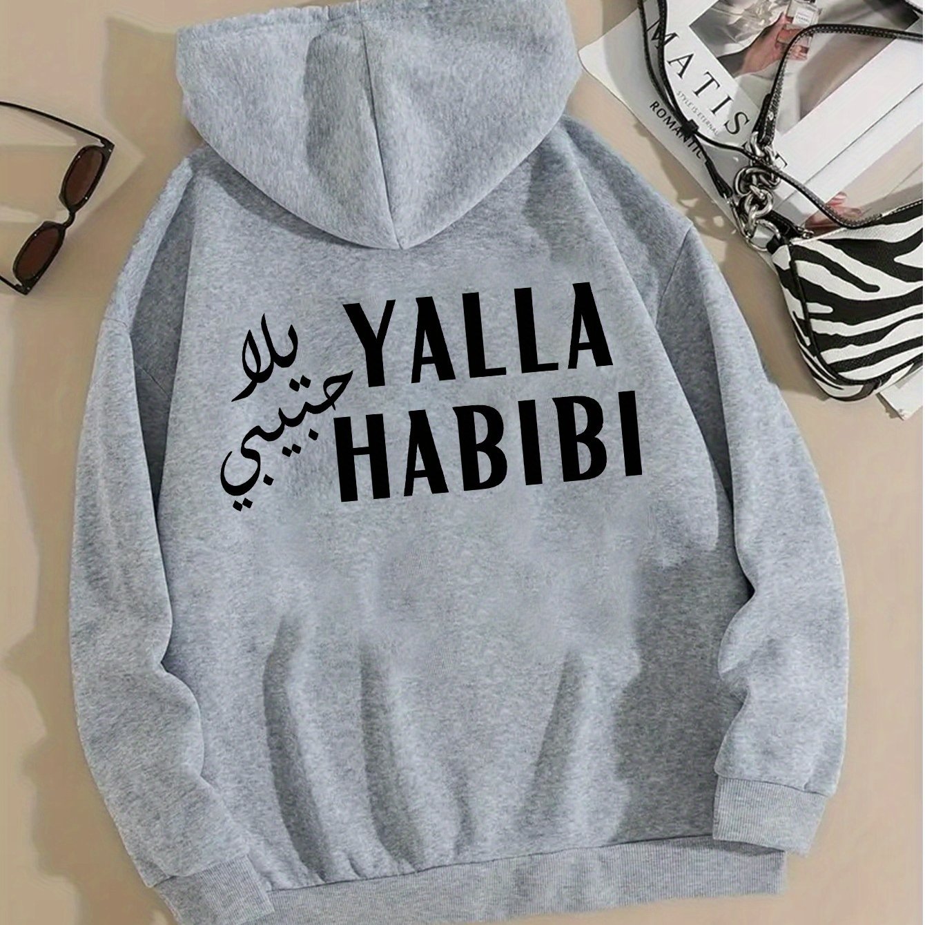 TEMU Women's Fashion Casual Hoodie With Back Print