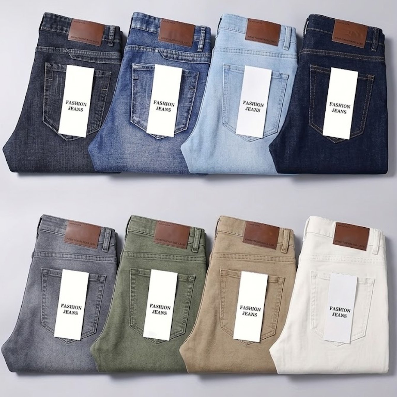 TEMU 8 Colors From Men's Denim, Classic Four-season Fashion Denim Pants With Comfortable Stretch And Straight-leg Design. Suitable For Casual,