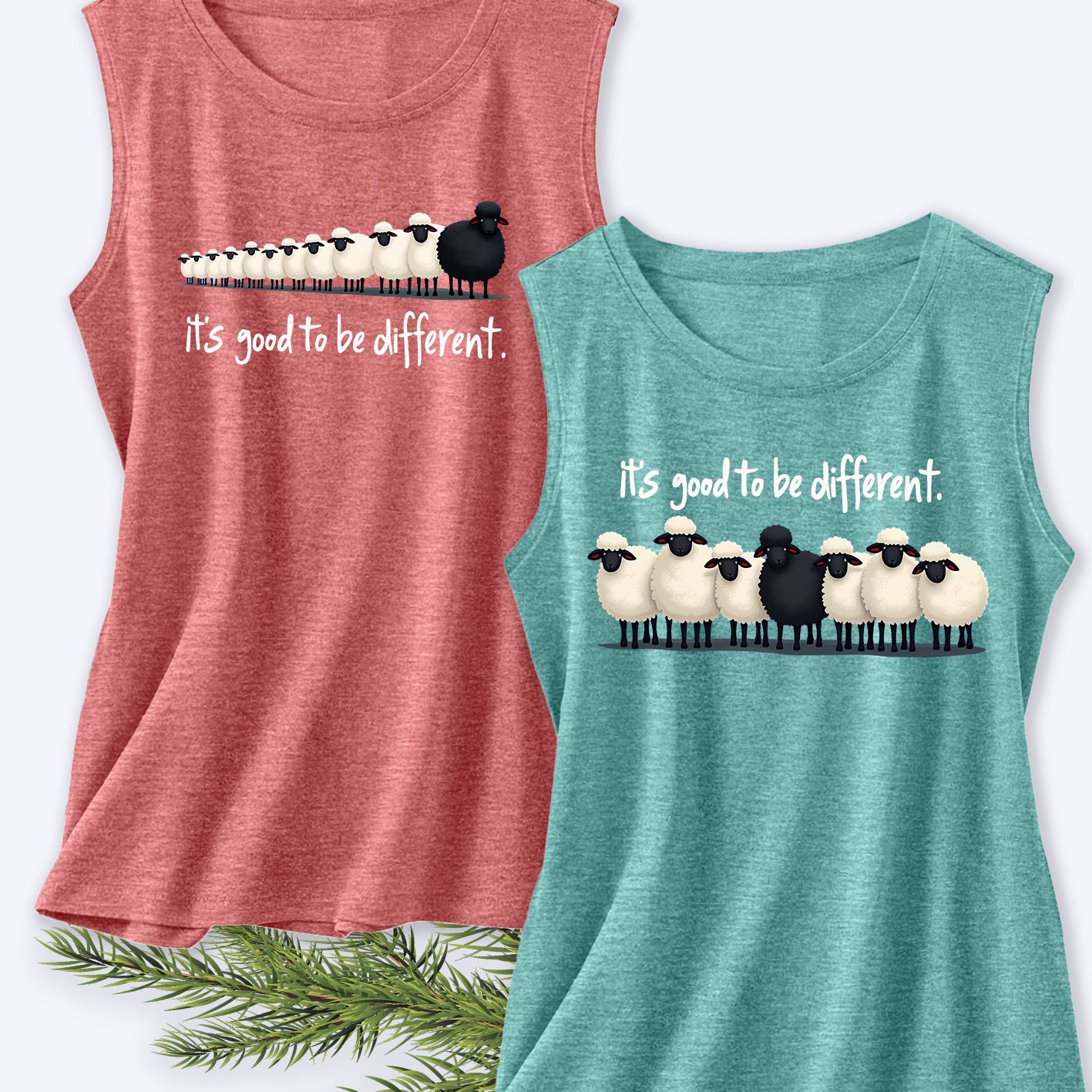 TEMU Vacation Clothing Walk Straight 2pcs Set Women's Vest Individual Black Sheep Print Retro Print Summer Elegant Party Clothing Sleeveless Vest