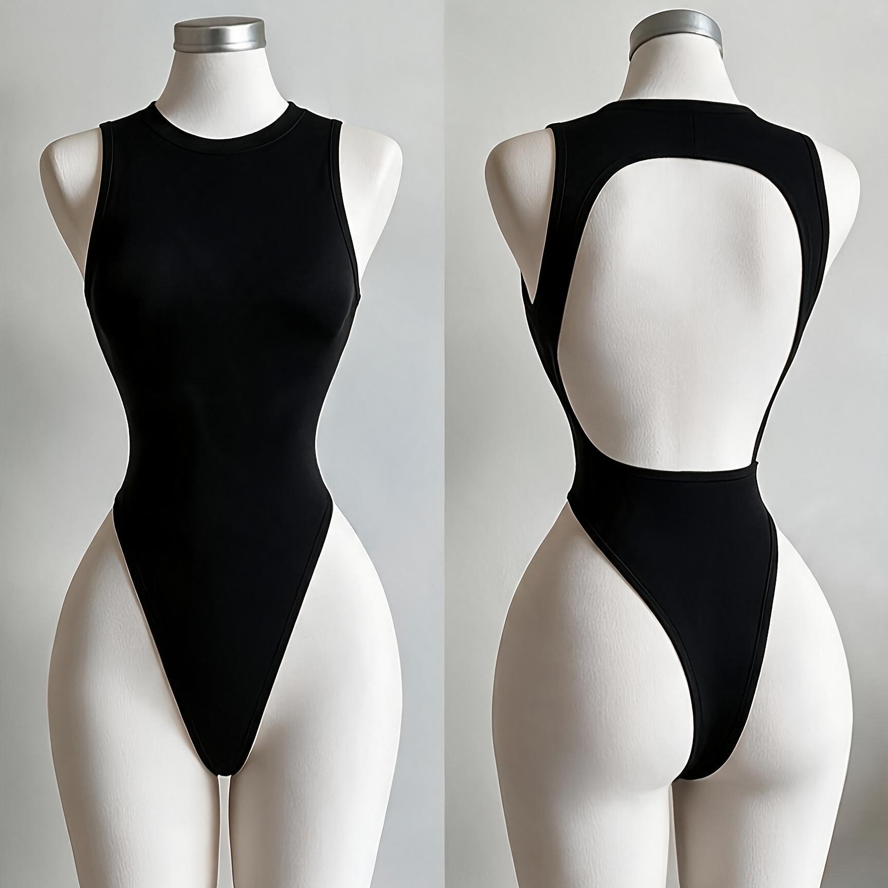 TEMU Y2k Fashion Women's Slim-fit Bodysuit With Thin Spaghetti Straps And Off-shoulder Design, Suitable For . An Ideal Summer Bodysuit For Dates And