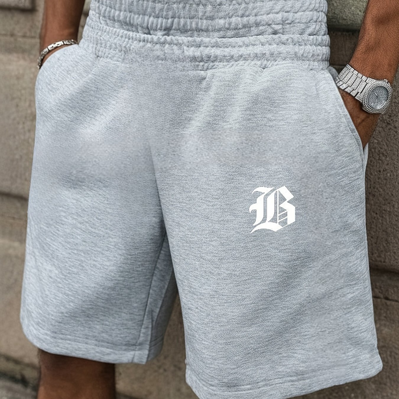 TEMU Men's Casual Sports Shorts, Men's Shorts, Street Fashion Print Double Waistband Shorts, Casual Sports Shorts, Men' Waistband Shorts