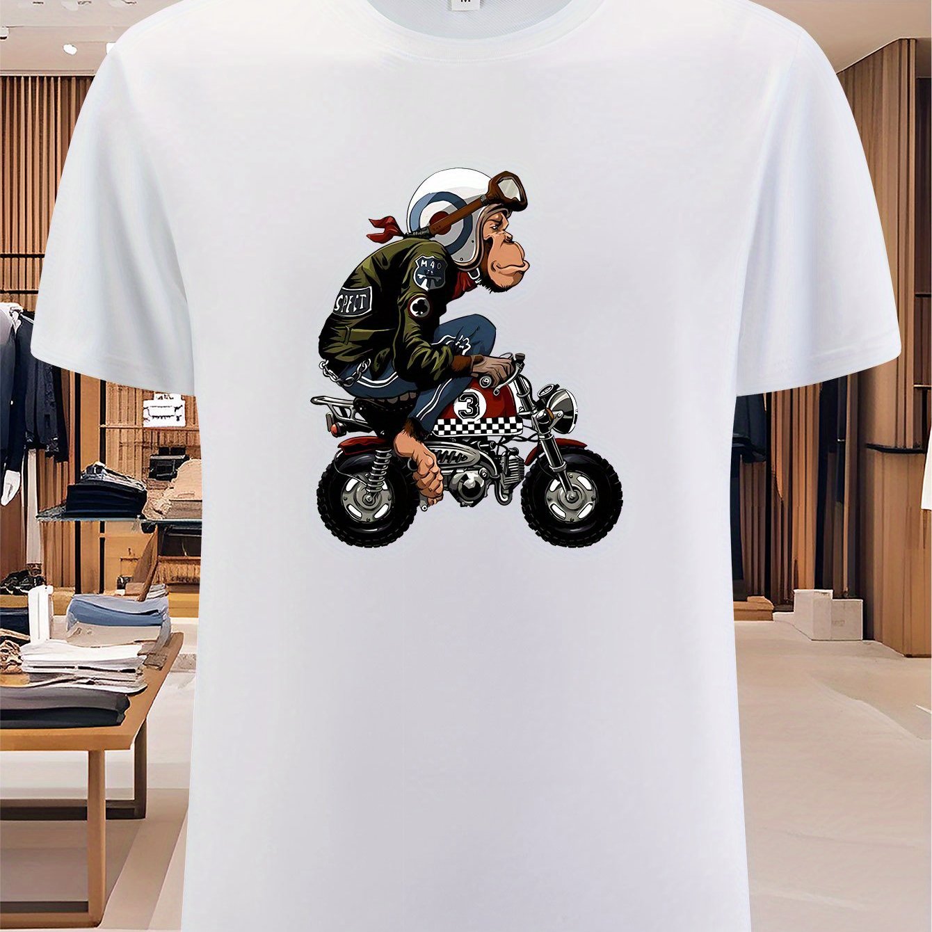 TEMU Men's Fashion Short Sleeve Printed T-shirt
