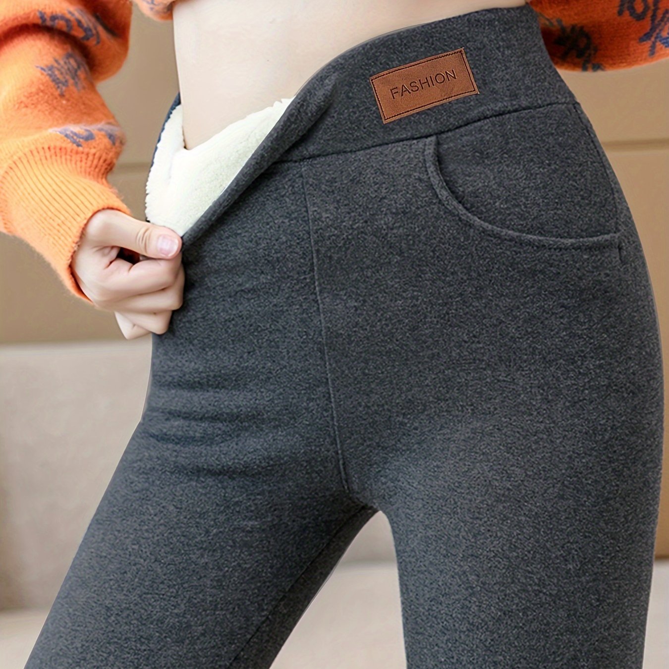 E-shop (mit ) 400g Oli-gefütterte Hose für Damen, Oberbekleidung Winter-Verdickte Hose, Warme Thermounterwäsche-Hose